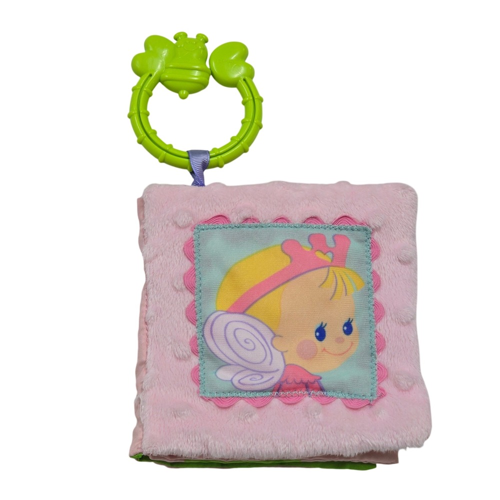 Fisher Price Soft Activity Book Perfectly Pink Plush Sensory Toy Mirror Squeaker